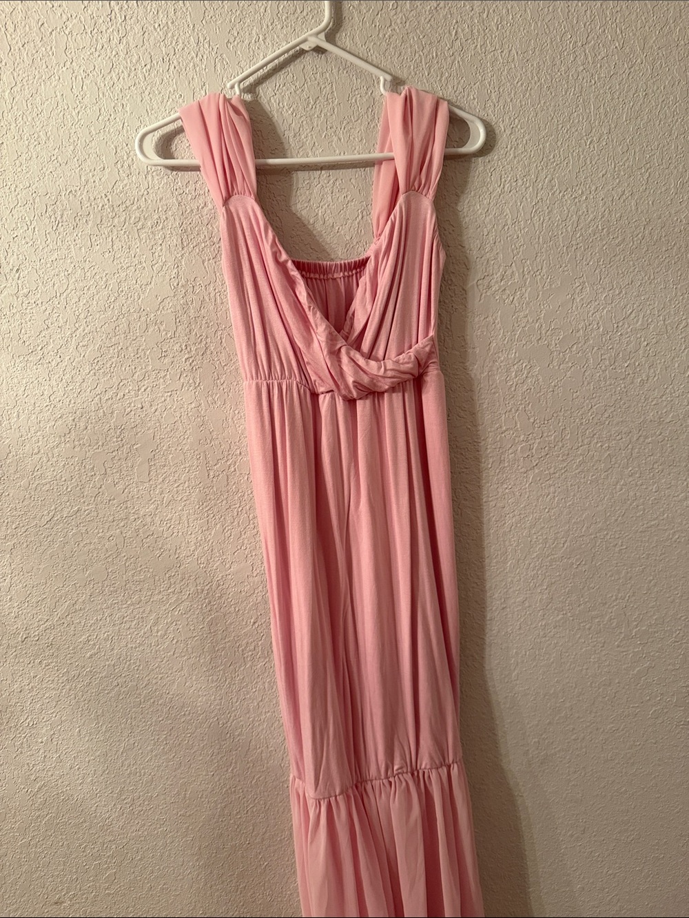 Light Pink Sleeveless Maternity Dress